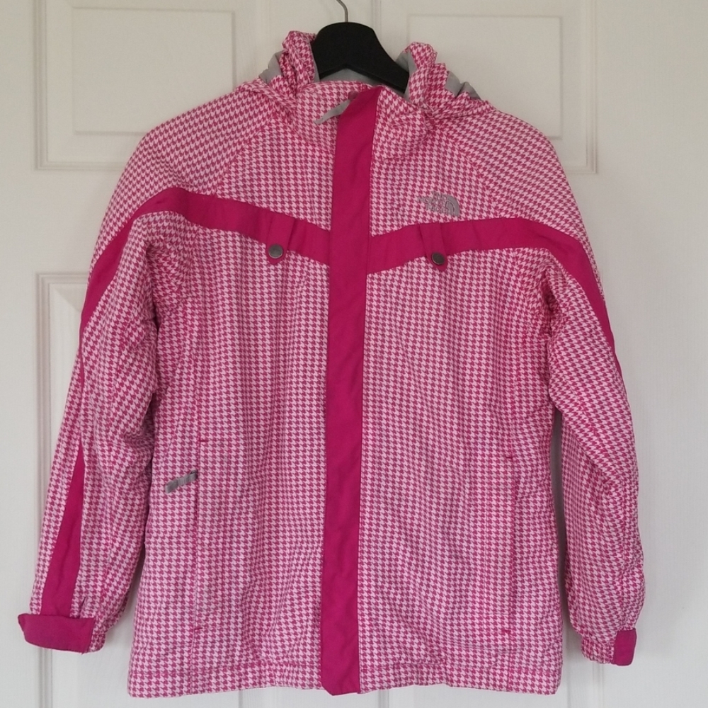 The North Face girls hyvent houndstooth jacket